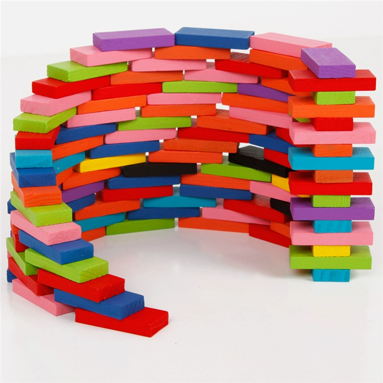 120 cái của màu domino cầu vồng domino khối gỗ trẻ sơ sinh trẻ em mầm non đồ chơi giáo dục đồ chơi bé gái