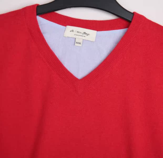 19 chiếc áo len nam cổ điển sang trọng cotton cashmere chr cổ áo len cổ chữ V cỡ lớn 2 màu K2S4 - Áo len áo len dệt kim 