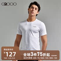  G2000 mens spring and summer new round neck printed pattern T-shirt mens trend slim pure cotton short-sleeved