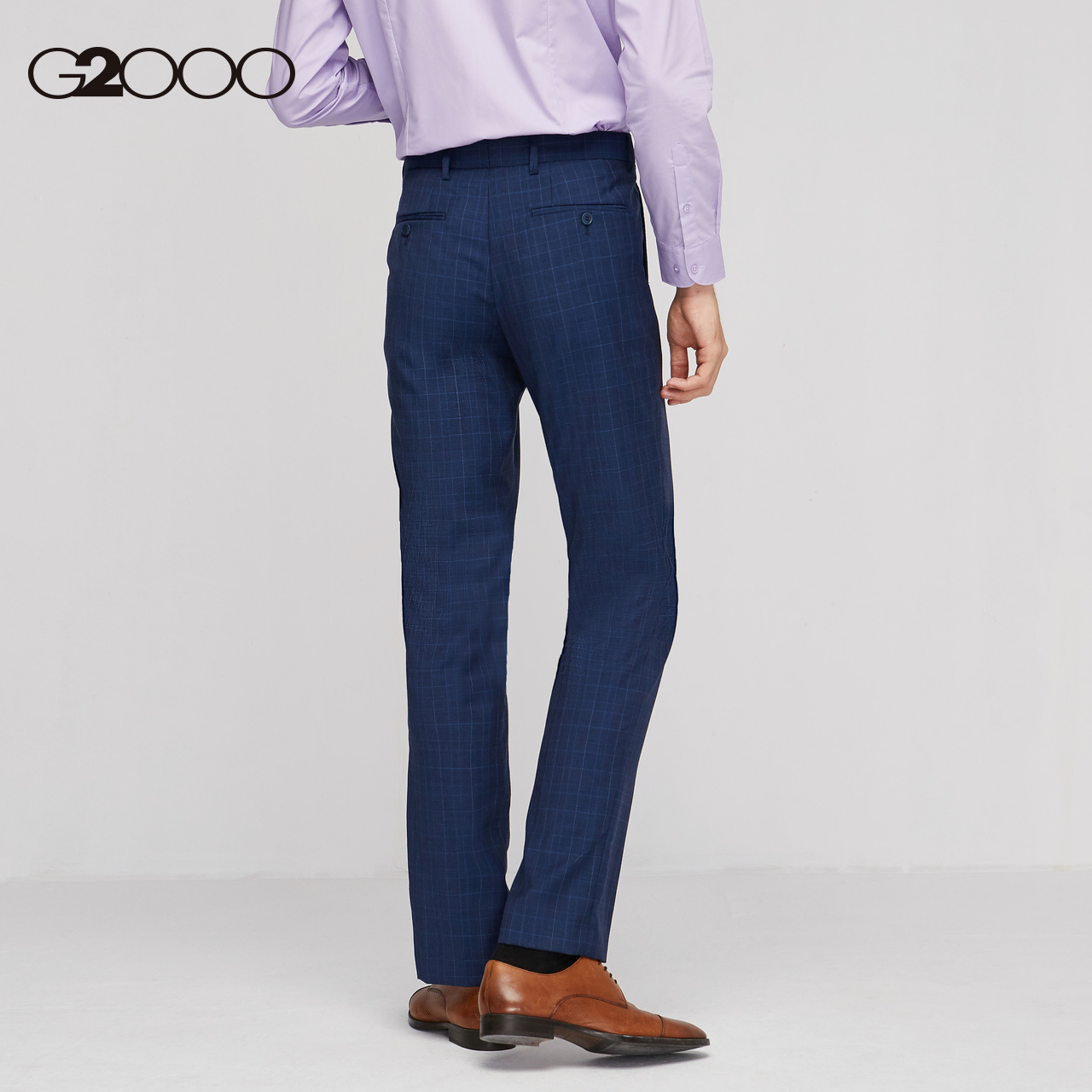 Chuẩn len Suit quần G2000 nam kinh doanh mới Casual sọc ca rô Suit quần