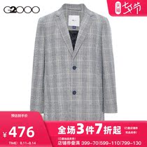 G2000 mens mall with the same classic plaid mid-length woolen coat coat male 98120550