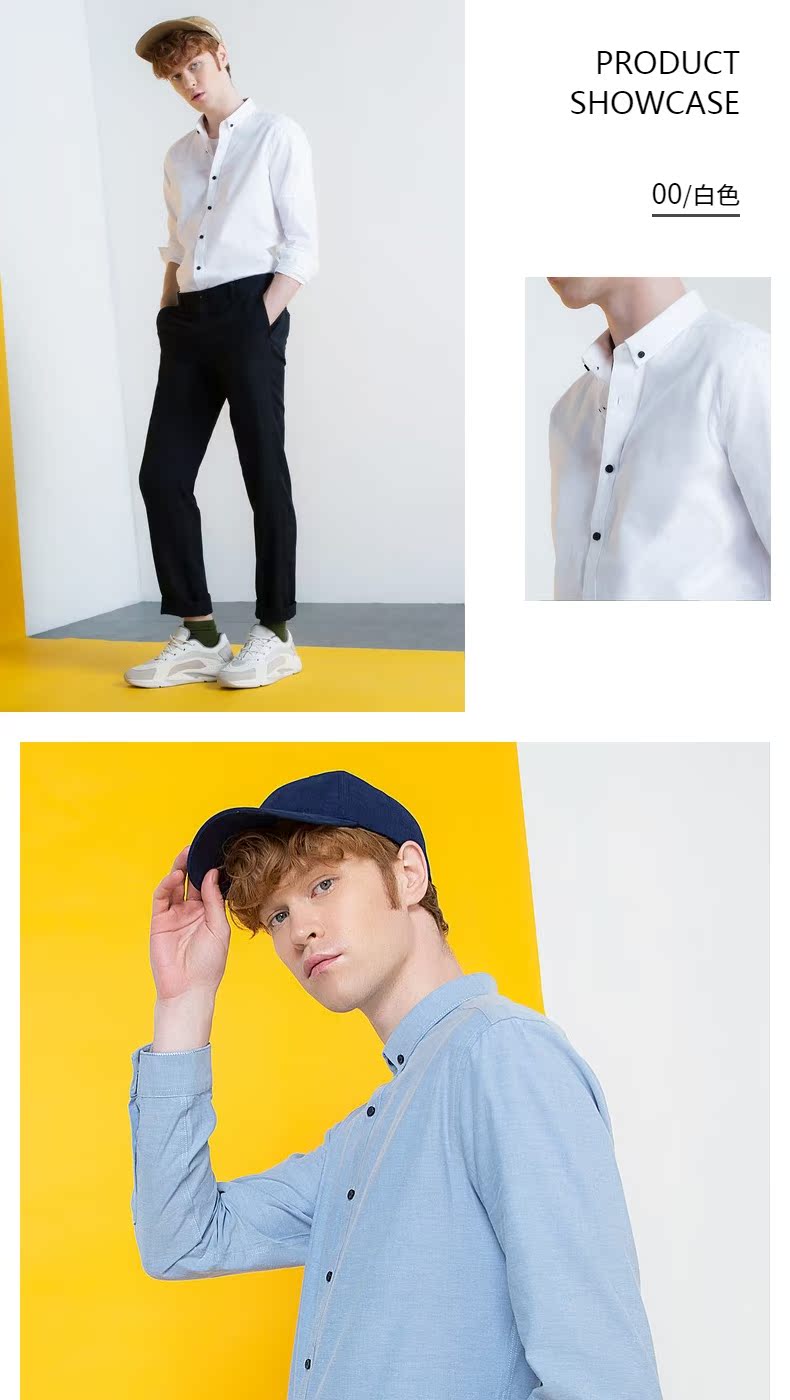 Áo thun cotton dài tay thoải mái G2000AT TWENTY dành cho nam áo sơ mi lụa nam