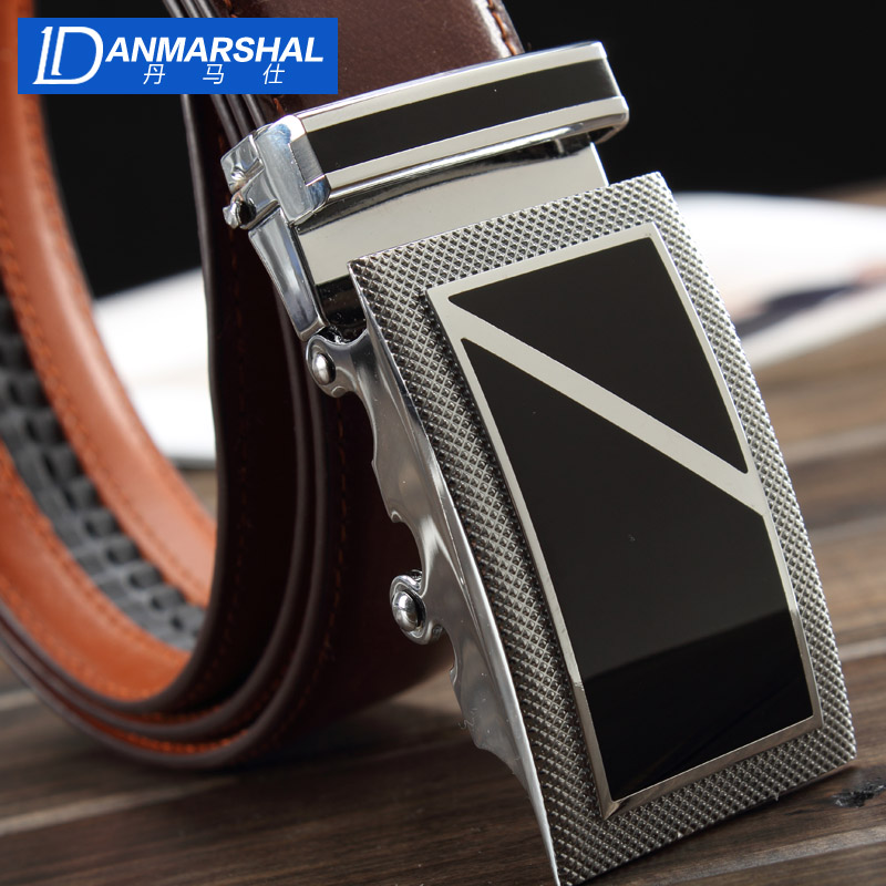 Dan Ma Shi automatic buckle men's cowhide belt patent leather leather fashion business casual belt trend atmosphere pants belt