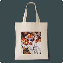 SeShang oil painting sail cloth bag cloth bag zipped with inner pocket art and young girl students large capacity single shoulder inclined satchel bag