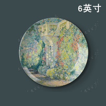 6 Inch Henresetina Oil Painting Ceramic Plate Living Room Restaurant Hotel Adornment Hanging Disc Wall Decoration Pendulum