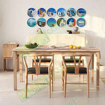 8-inch Mediterranean decorative plate wall-mounted ceramic plate living room wall-mounted plate European-style dining room decorative plate hanging plate