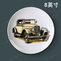 8-inch classic car Vaclav Zapadlik decorative plate Hanging plate pendulum plate Ceramic plate Decorative sitting painting plate wall