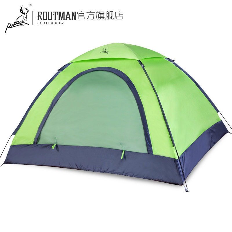 Tent Outdoor 3-4 people fully automatic home thickened Rain-proof double 2 Single camping Wildcamp Field II Room One hall