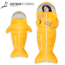 Sleeping bag adult outdoor camping single Four Seasons general adult men and women double winter and summer thick cold protection