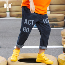 hoo Boys jeans spring pants Loose foreign style Korean version of the big childrens casual straight personality childrens trousers