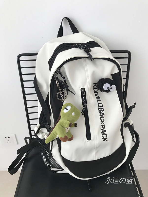 ins High School and College Student Backpack for Women, Japanese Style Workwear, Large Capacity, Trendy and Cool Backpack for Middle School, Harajuku Style, Korean Version for Middle School ins High School and College Student Backpack for Women, Japanese Style Workwear, Large Capacity, Trendy and Cool Backpack for Middle School, Harajuku Style, Korean Version for Middle School