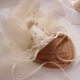 Бежевая шапочка и фата на день рождения (тип ремешка можно регулировать самостоятельно)