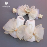 Детская повязка на голову, детские носки, милая подарочная коробка для новорожденных, средство от комаров, комплект