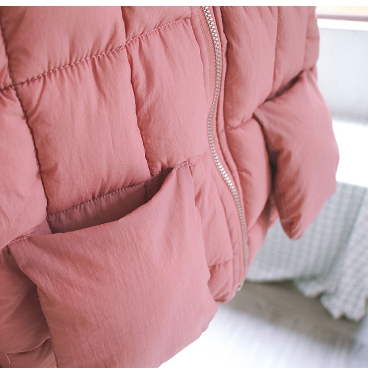 Áo vest cotton cho bé gái mùa thu Hàn Quốc mùa thu đông mặc ấm áp bên ngoài cho bé 1-3 tuổi mùa đông dày hoang dại quần áo bé gái