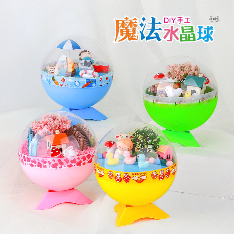 Children Artisanal Creative Making Diy Clay Simulation Cream Magic Water Crystal Ball Suit Gift Puzzle Toys-Taobao