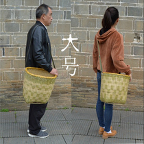 Hunan specialty handmade bamboo basket bamboo basket bamboo basket bamboo basket flower pot set plant pot set basketball football basket