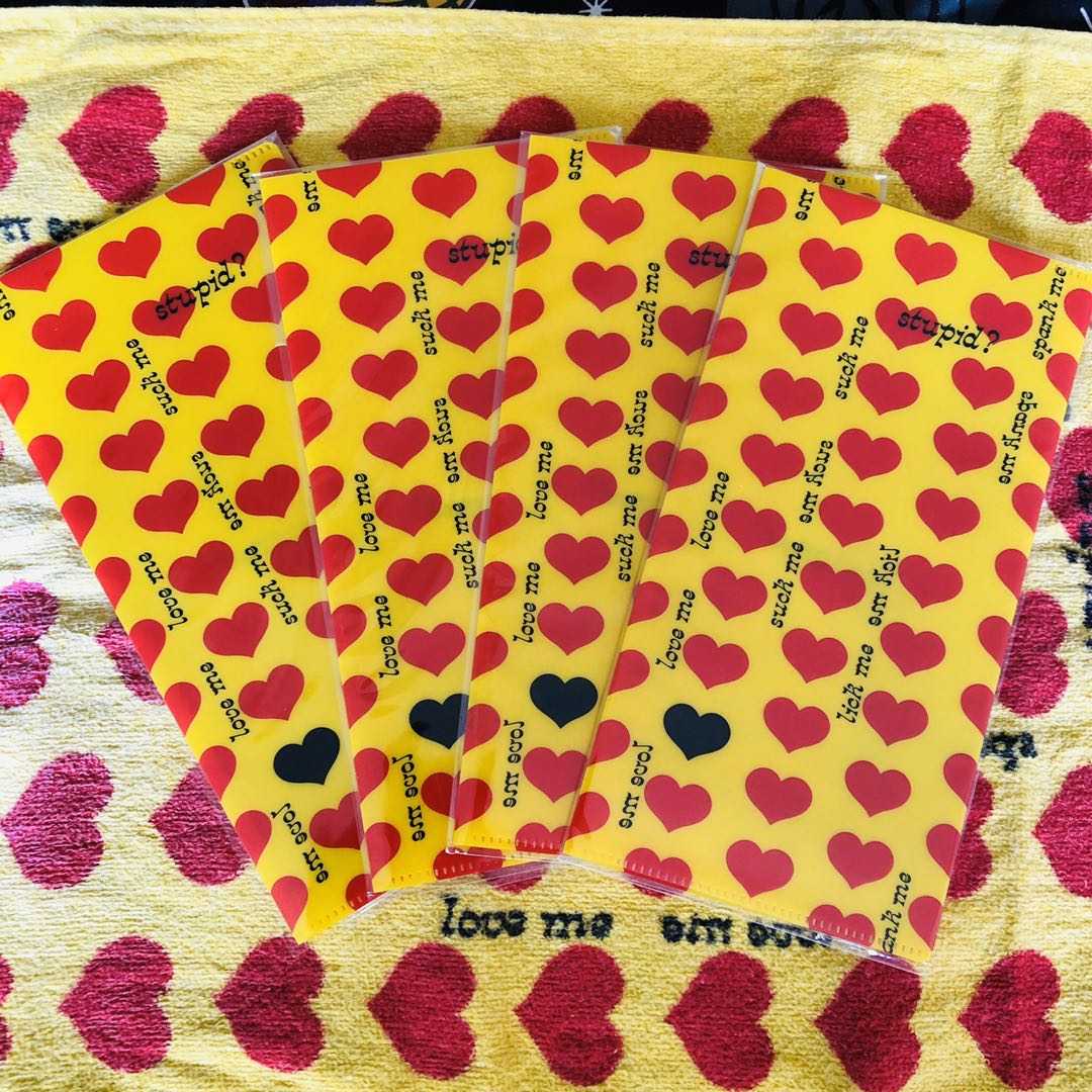 现货 Hide 松本秀人yellow Heart 黄底红心发圈票夹x Japan