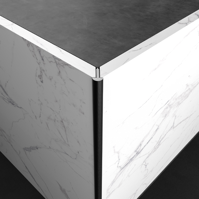 Stainless steel bar pressed aluminum alloy with Yongyuan Line gray mosaic corner