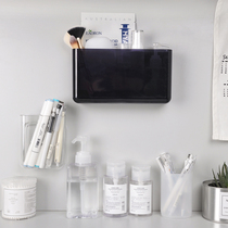 Paste wall-mounted bedside storage box wall nail-free shelf College student dormitory upper bed storage box