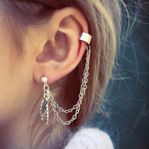 Trendy earrings earrings men 2022 new trendy ear bone clip nails integrated earrings female European and American hip-hop personality ear clips