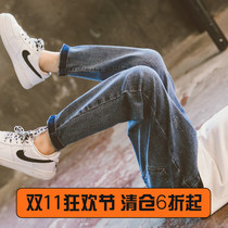 Boys spring and autumn pants 2022 new children jeans boys spring trousers in spring leisure