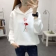 Mùa thu đông 2019 mới của phụ nữ Hàn Quốc lỏng lẻo giữa chiều dài cộng với áo len nhung dài tay dày nữ áo khoác thủy triều - Áo len