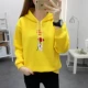 Mùa thu đông 2019 mới của phụ nữ Hàn Quốc lỏng lẻo giữa chiều dài cộng với áo len nhung dài tay dày nữ áo khoác thủy triều - Áo len