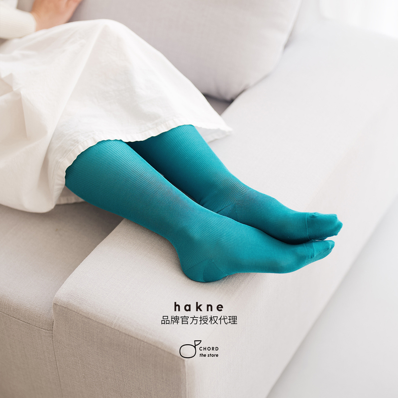 2026 New Color Japanese-Made Mulberry Silk Ribbed High Socks, Silky, Skin-Friendly, and Shiny Hakne Hk0301