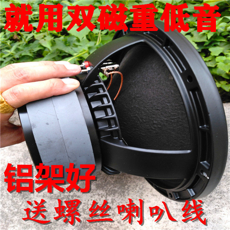 Aluminum frame double magnetic 10 inch 12 inch 15 inch weight bass speaker DJKTV singing aluminum frame subwoofer trumpet professional box