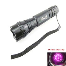  UltraFire 501B 3W 940nm 3-core IR infrared flashlight Night shooting auxiliary