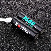 Soshine 18650 3 7v 3600mAh with protection rechargeable lithium battery built-in USB charging port