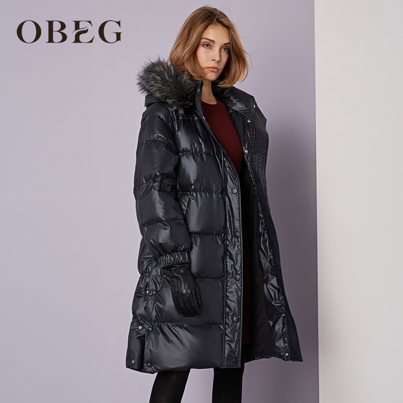 OBEG Obeg trung dài xuống áo khoác mùa đông mới 2019 thời trang áo khoác slook 1.084.096