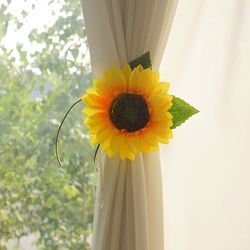Sunflower Curtain Clip Modern Simple Curtain Tie Sunflower Style Tie Rope Cute Clip
