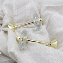 Crystal Love Dome style simple modern American Dome curtain wall hook hanging wall brass color light luxury pair