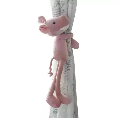 Bullous and easy-to-use curtain straps listed non-perforated adhesive hook cartoon plush children's room magnet buckle