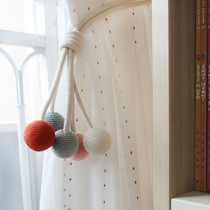 June 1 Cartoon curtain straps punch-free magnetic suction light luxury high-end lanyard fixed buckle nail hook childrens room