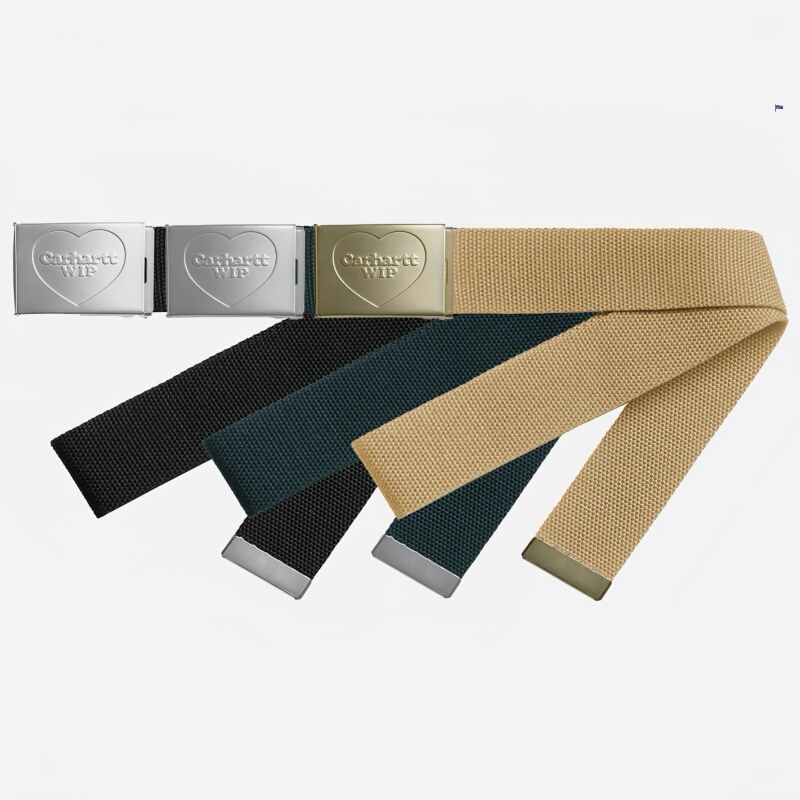 In Stock Carhartt Wip Heart Clip Belt Carhartt Heart Canvas Woven Belt 34631