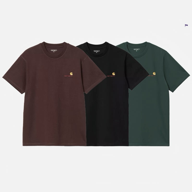 In Stock Carhartt Wip American T-Shirt Carhartt Heavy-Duty Short-Sleeve T-Shirt 029956