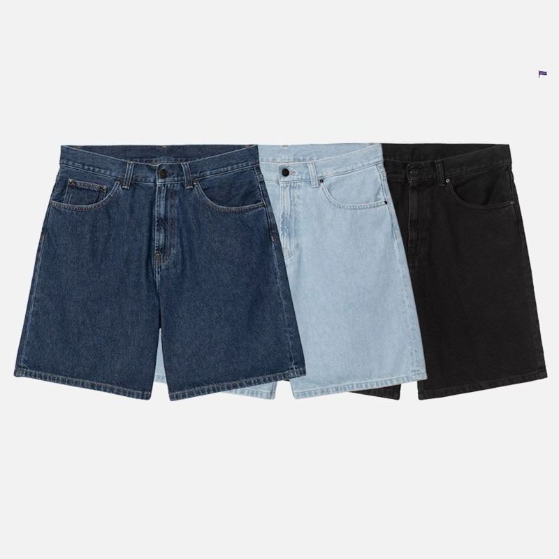 In Stock Carhartt Wip Nolan Short Carhartt Washed Loose Denim Shorts 034869