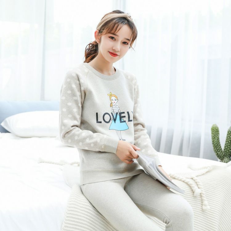 Cô gái nhỏ học sinh đại học học sinh trung học học sinh tiểu học cộng với béo dày kích thước lớn cộng với bộ đồ lót nhung nhiệt kiểu đồ bộ