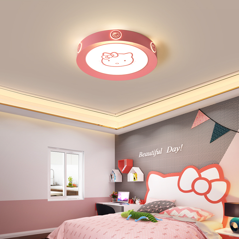 Led children's room light bedroom light minimalist Creative Cartoon Ceiling Light Boy Girl Eye Care Kitty Captain Superman