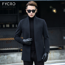 2020 new woolen coat men short Korean youth coat wool slim non cashmere winter woolen coat