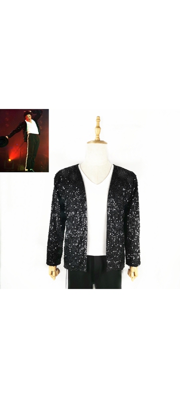 Mj Costume Imitation of Billie Jean Style for Men and Women, Michael Jackson Performance Outfit, Same Style (No Armband)