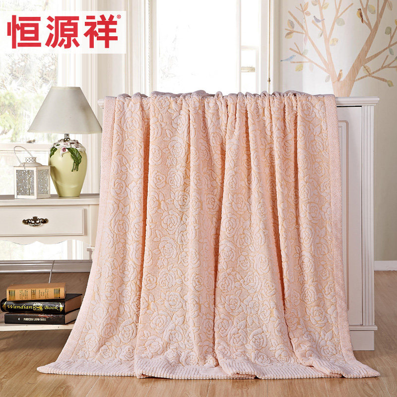 Hengyuanxiang towel quilt quilt cotton double autumn thin summer cool air conditioner quilt is comfortable thickened old cotton single