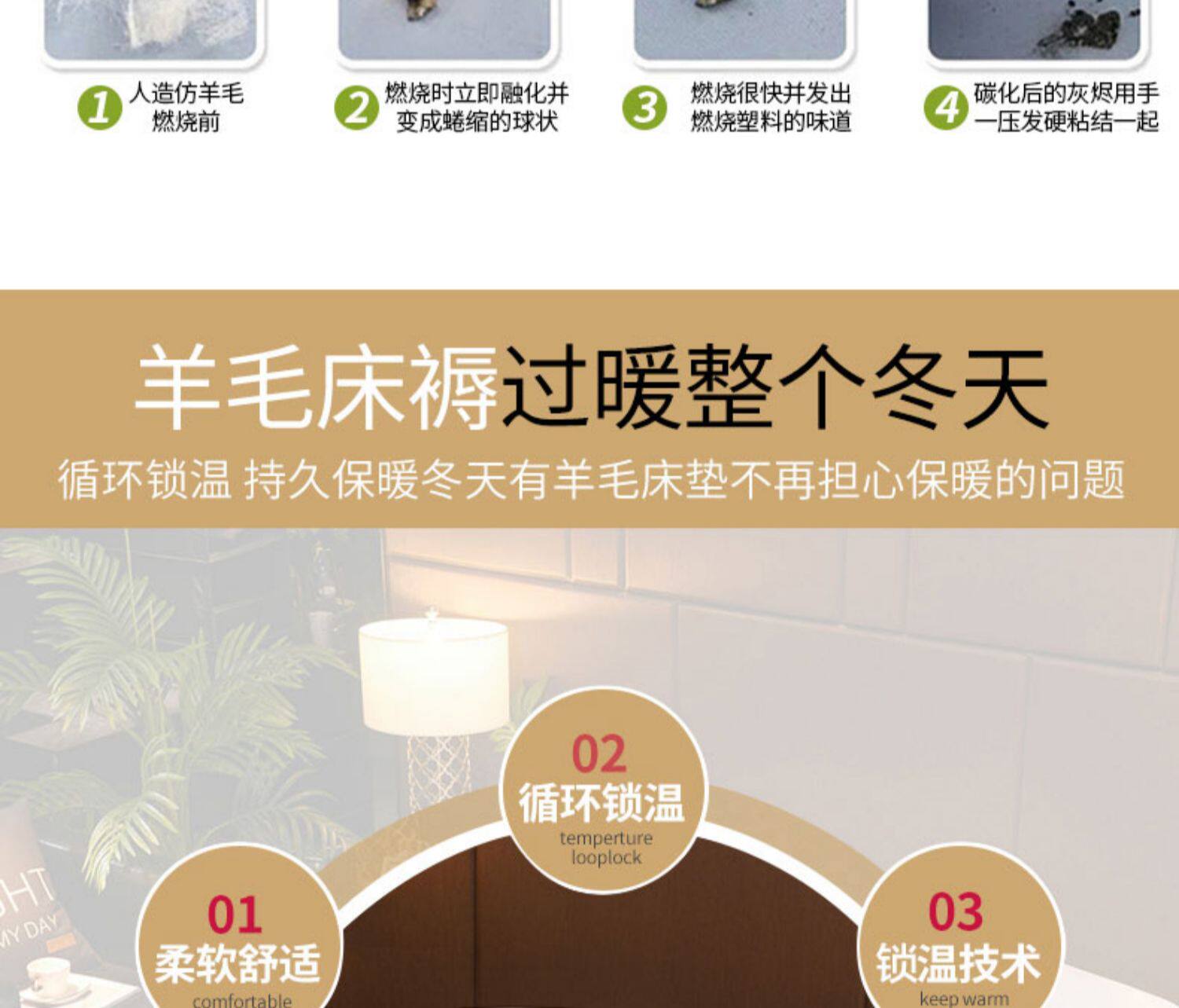 Матрац 恒源祥澳洲短毛羊毛床褥床垫床护垫冬天加厚保暖床垫被单双人软垫