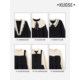 Wide-color French Hepburn style black knitted dress for women in autumn and winter with bottoming sweater dress and long skirt