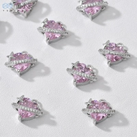 4# белый k розовый цирконий любовь сердца [1]