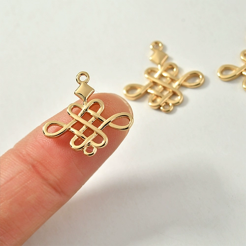 Медный золотой ретро аксессуар ручной работы, серьги, аксессуары, 18 карат