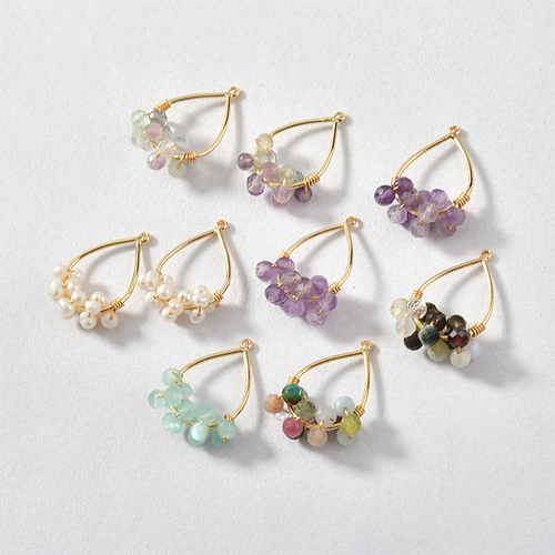 Натуральная турмалиновая подвеска из жемчуга с аметистом, серьги ручной работы, ожерелье