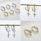 Клипсы, серьги ручной работы, аксессуар, 14 карат, золотой цвет, без проколов ушей